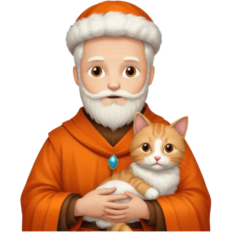 saint nicolaus maar hij houd een kat vast emoji