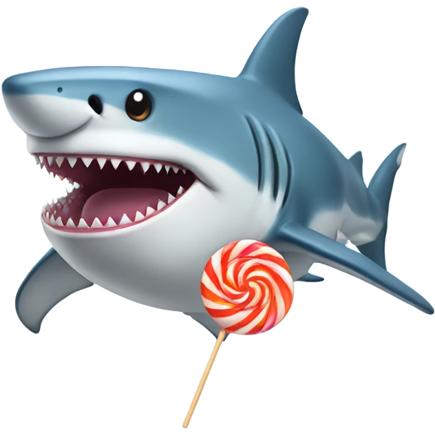 Shark with lollipop emoji