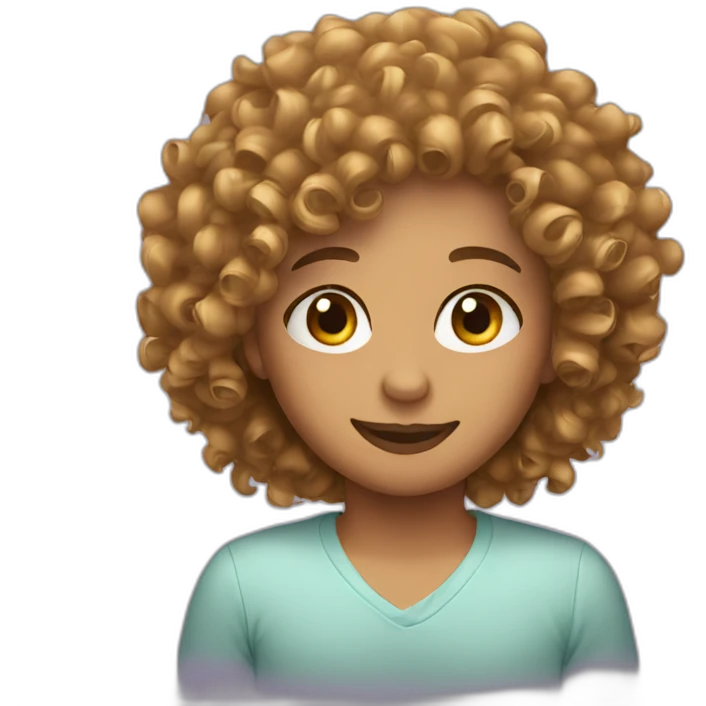 curly hair emoji