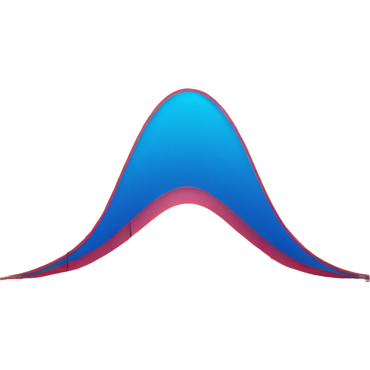 a plot of a standard normal distribution emoji