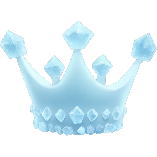 a crown made out of ice crystals emoji