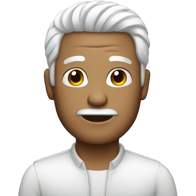 Man with White hair  emoji