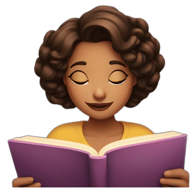 Bella Disney reading a book emoji