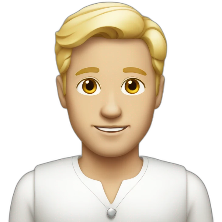 white man in a white dress emoji