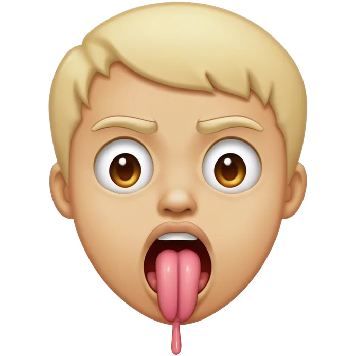 grossed out tongue out emoji