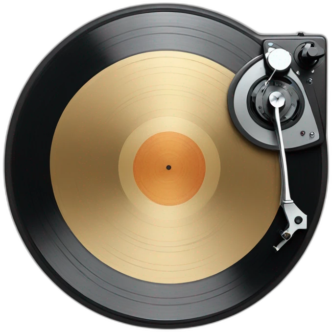 Vinyl Turn Table top down emoji