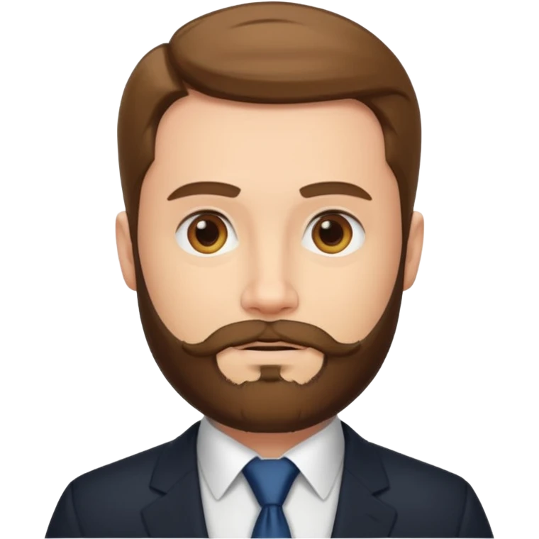 white collar man with beard emoji