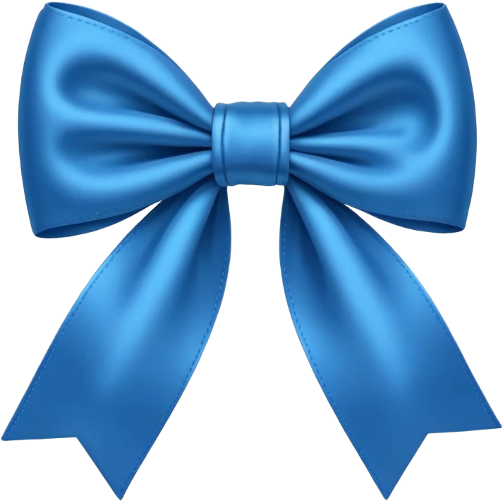 Blue bow emoji