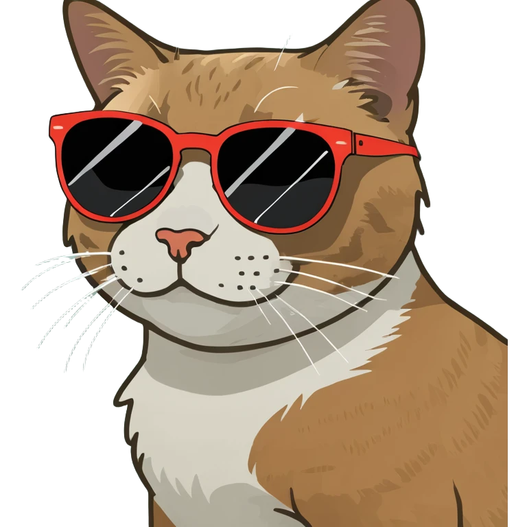 Cat with sunglasses emoji
