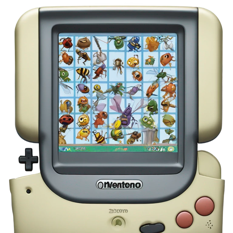 Nintendo DS bug hitter game emoji