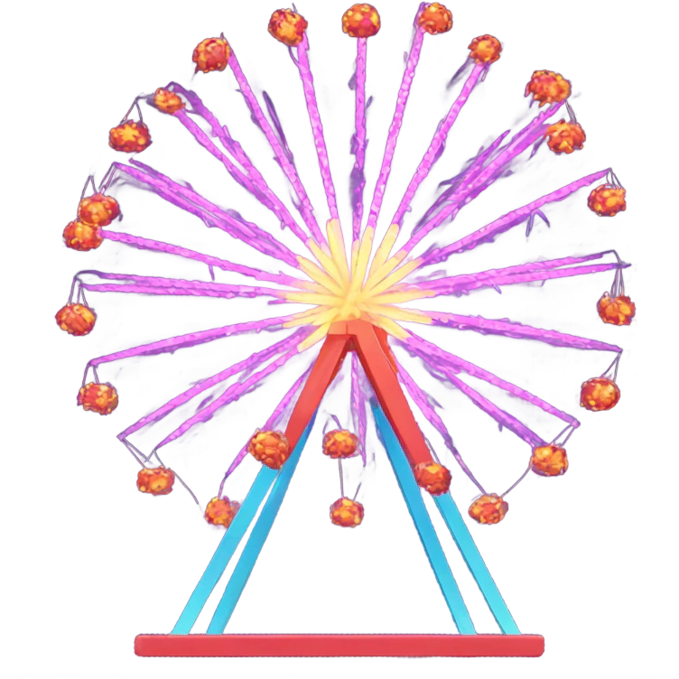 Fireworks by ferris wheel emoji
