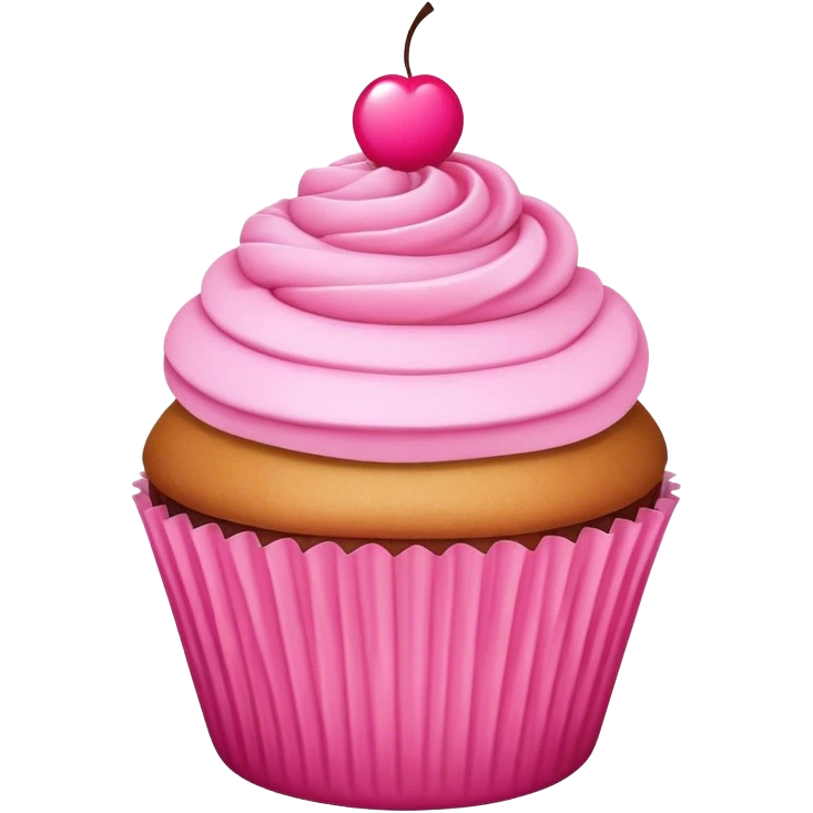 Pink cupcake emoji