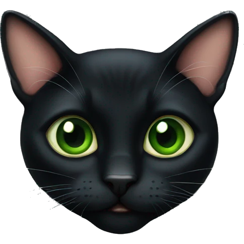 green eye bombay black cat emoji