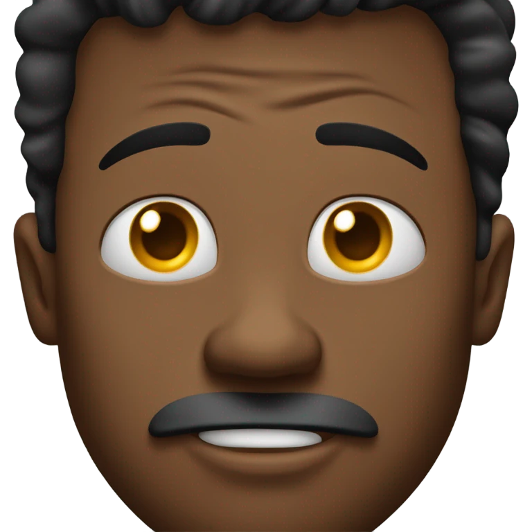 Black man grossed out emoji