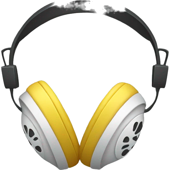 headphones with flakes  emoji