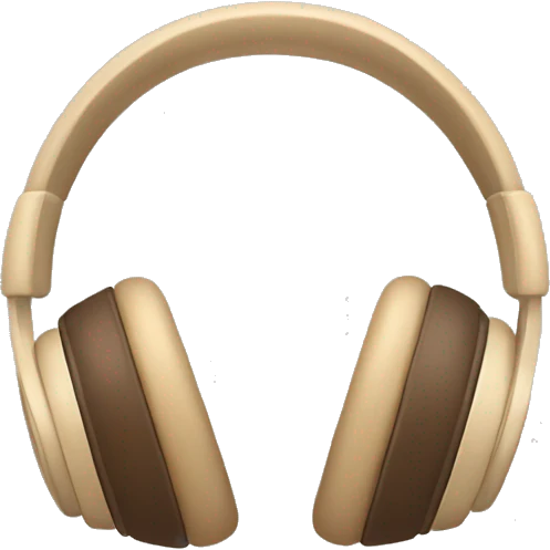 beige apple headphones with brown bows emoji