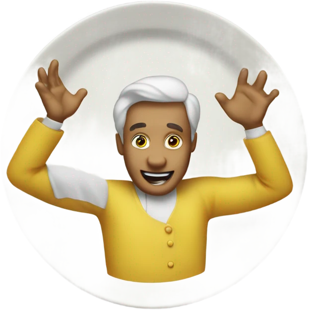 Dinner plate dancing emoji