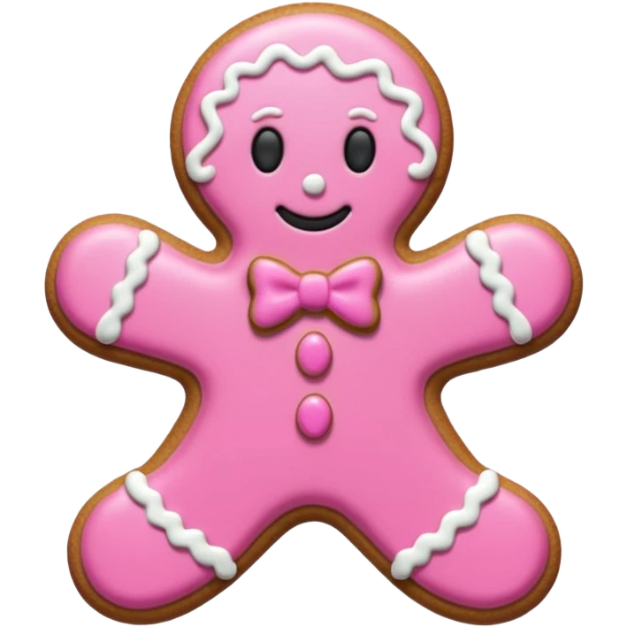 Pink gingerbread  emoji