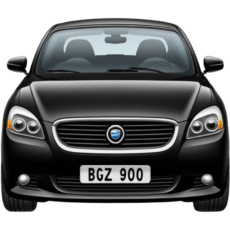 Make a car number plate say this BGZ9007 and make the car there to emoji