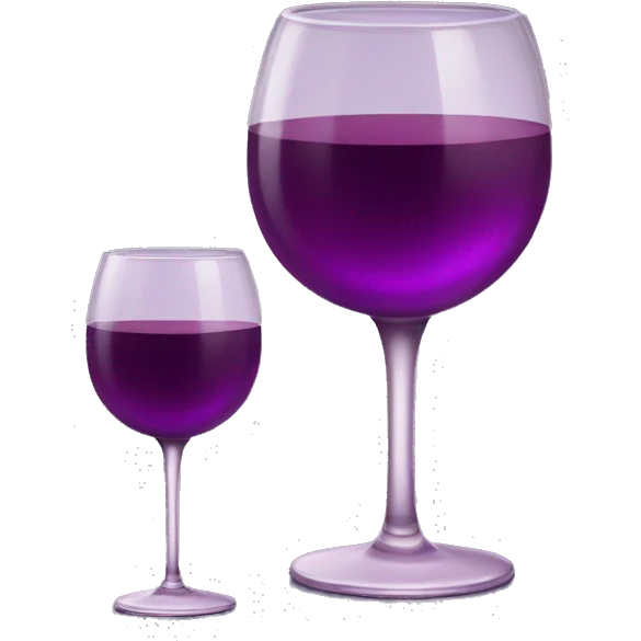 Purple plum wine glass emoji