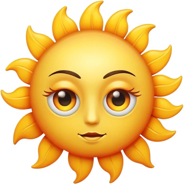 Sun with eyes and eyelashes  emoji