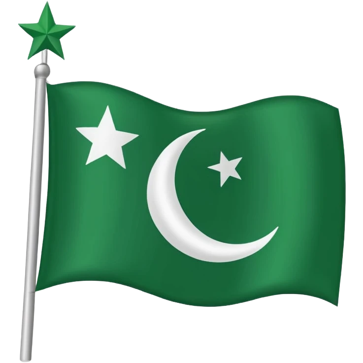Small pti flag with moon and star make one for chat emoji