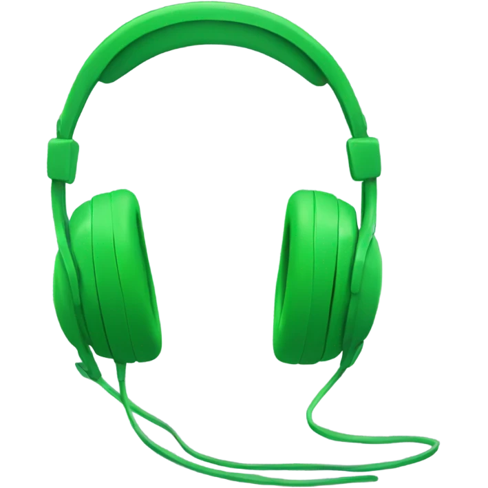 Headphones iphone green emoji