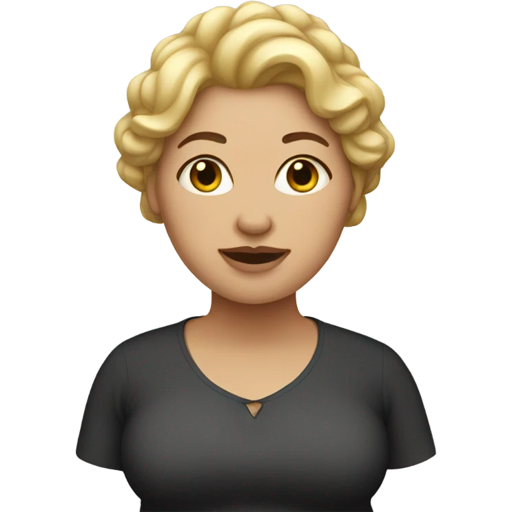 Fat light skin lady  emoji