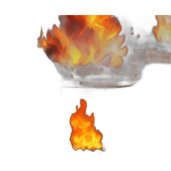 fire and kremlin emoji