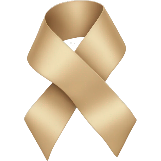 Beige ribbon  emoji