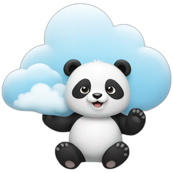 panda with cloud emoji