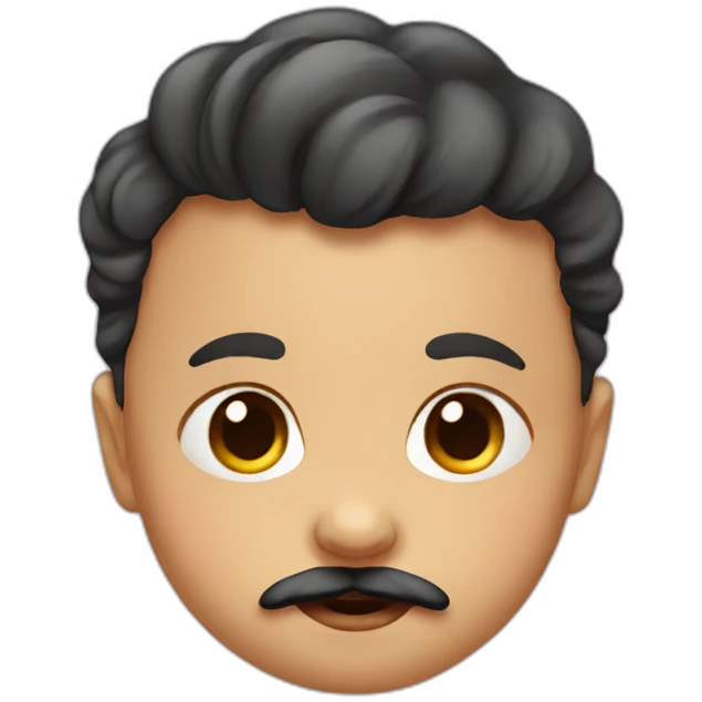 Baby with mustache emoji