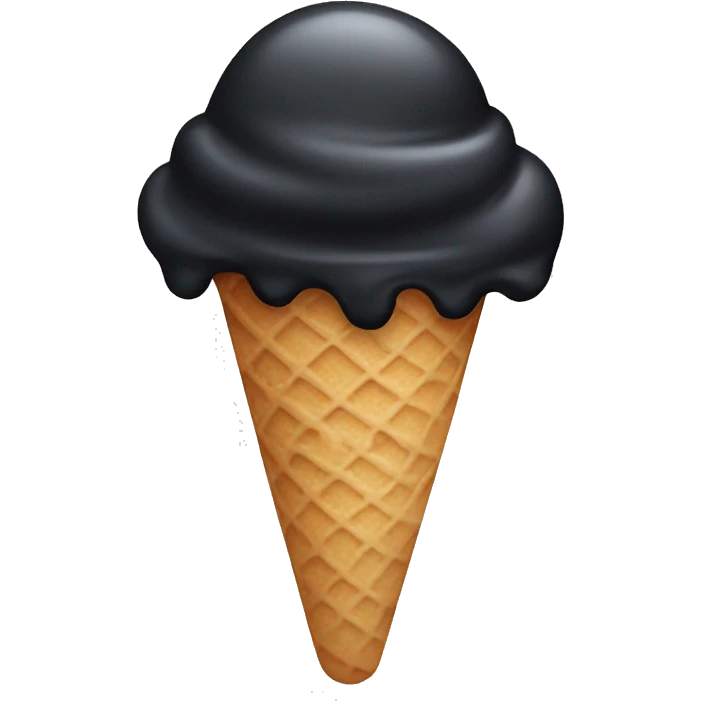 Black ice cream emoji