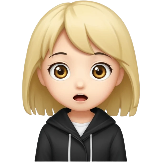 Anime chibi surprised emoji