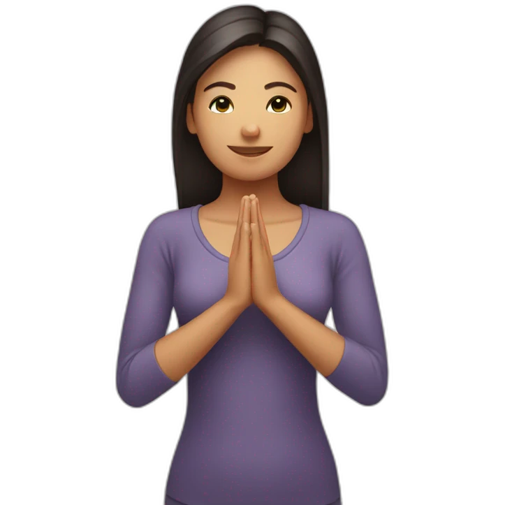 Person doing Namaste salute emoji