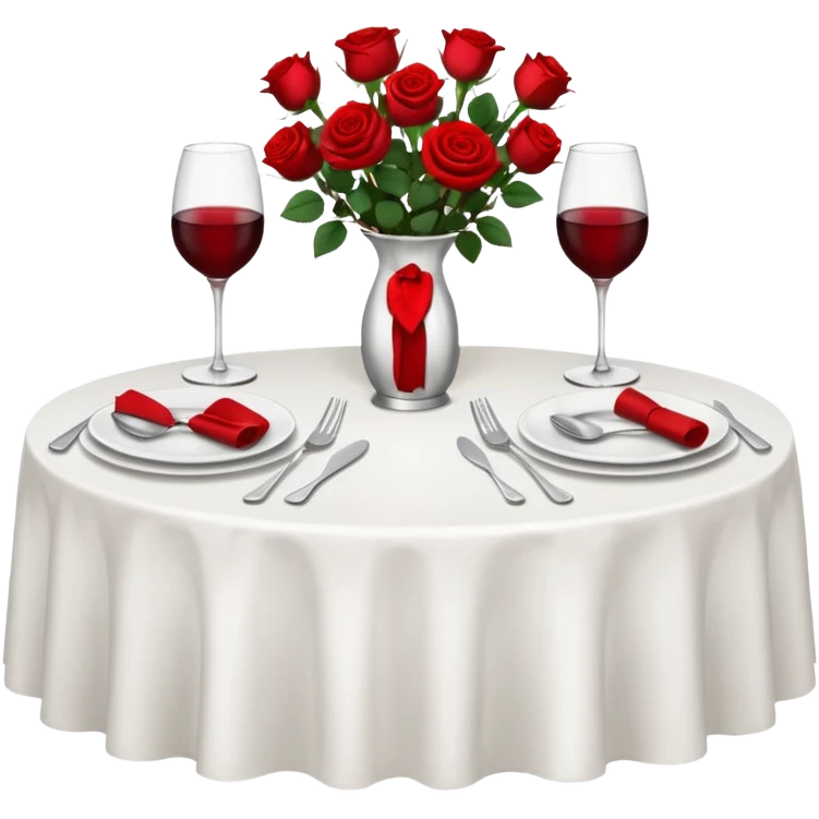 Fine dining restaurant table for two emoji