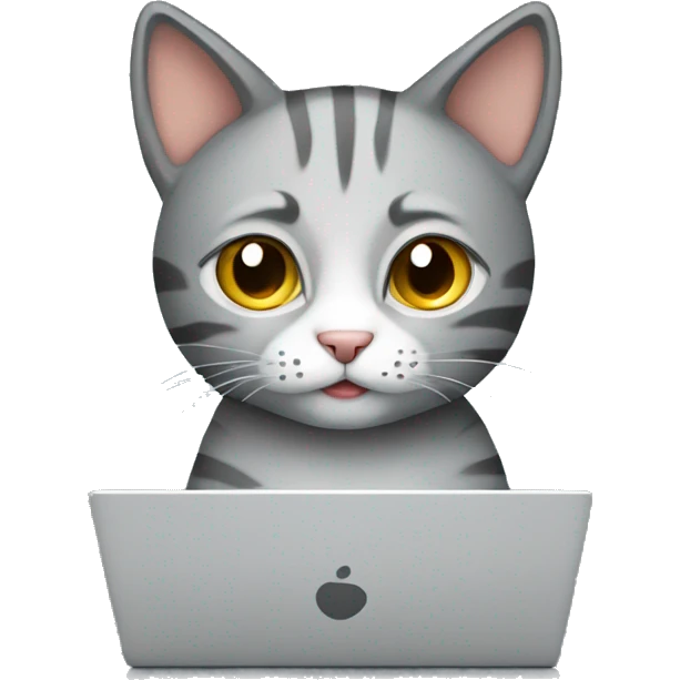 cat using laptop emoji
