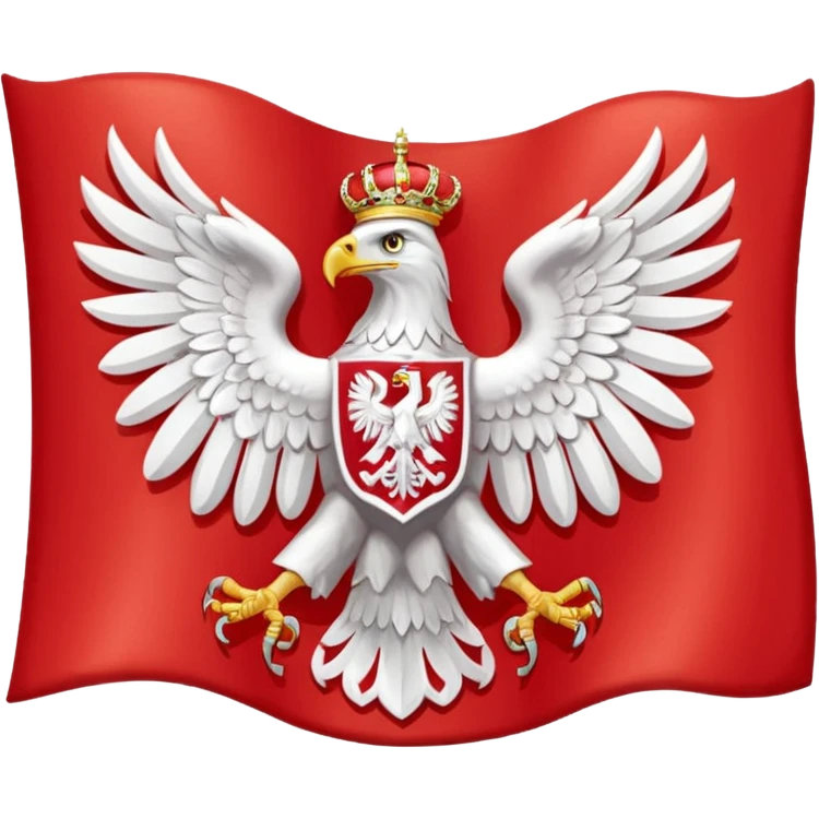 Polish flag with eagle emoji
