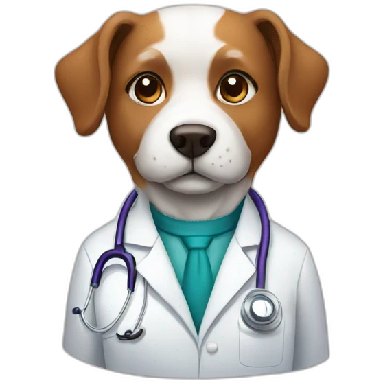 dog is doctor emoji