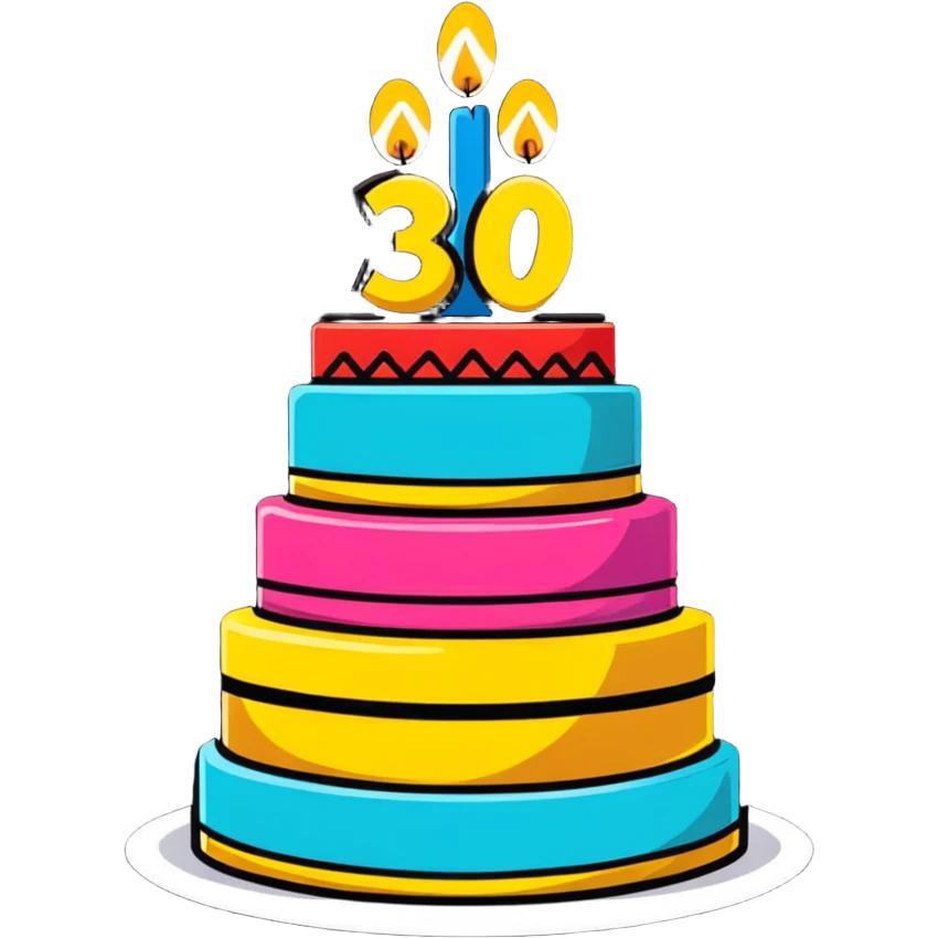 30th birthday pink celebration emoji