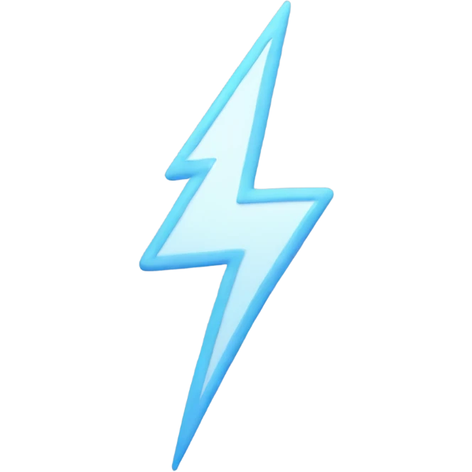 generate white colour lightning bolt emojie emoji