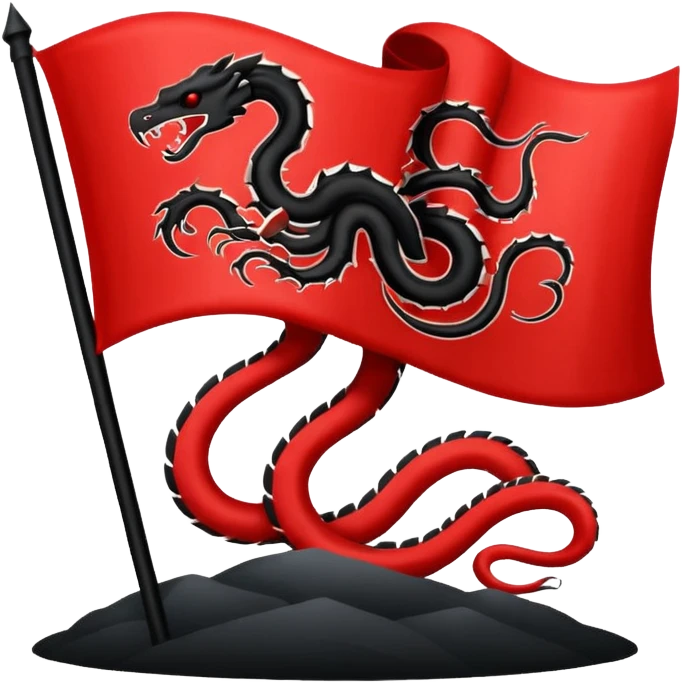Can you generate me a emoji flag of the fictional world war two team hydra from Captain America? emoji