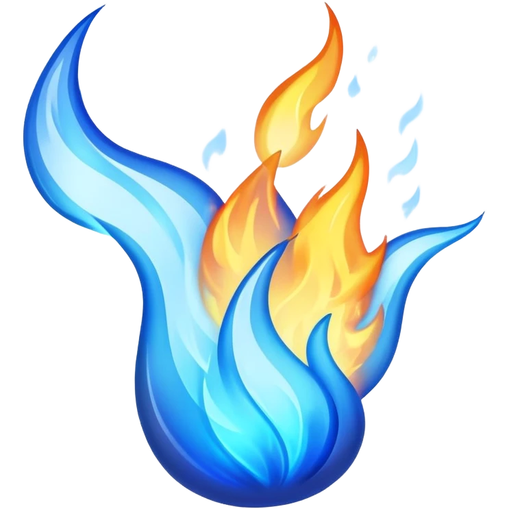 Blue Fire Emoji emoji