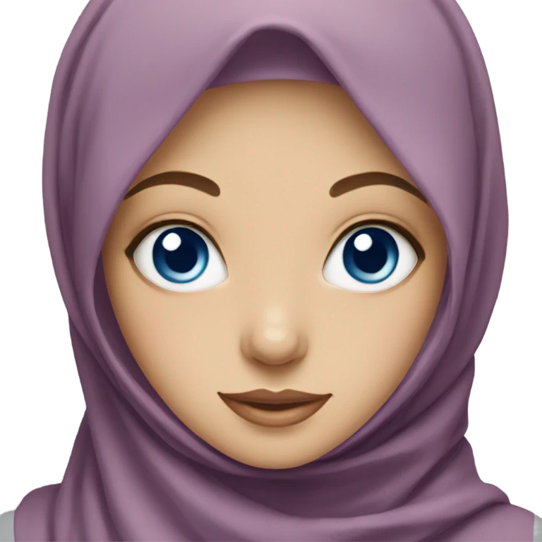 Blue-eyed girl in a hijab emoji