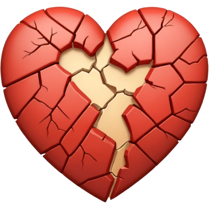 fissured heart sticked together emoji