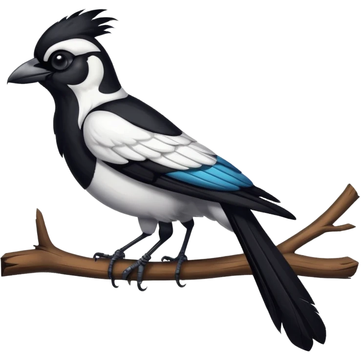 magpie perched on a branch emoji