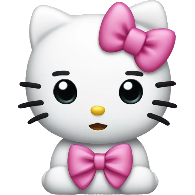 hello kitty with pink bow emoji