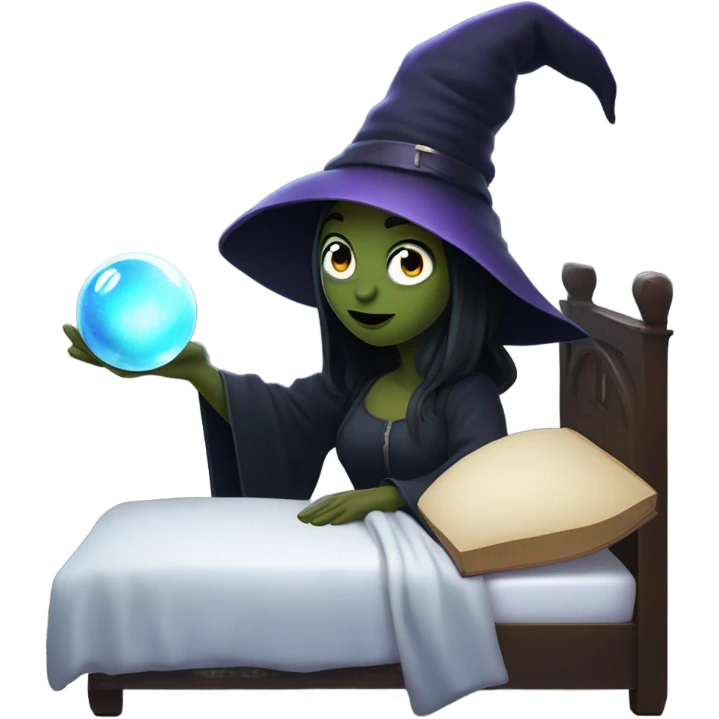 witch in bed emoji