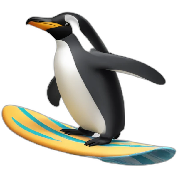 pengin-surfing emoji