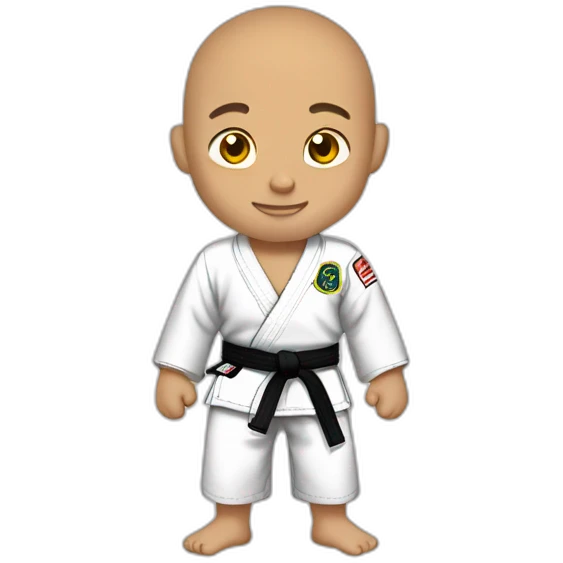 young man brazilian jiu jitsu shaved head emoji
